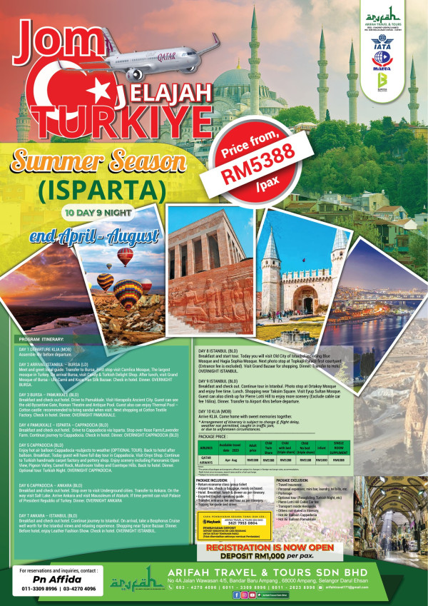 Jom Jelajah Turkiye - Summer Season (ISPARTA)